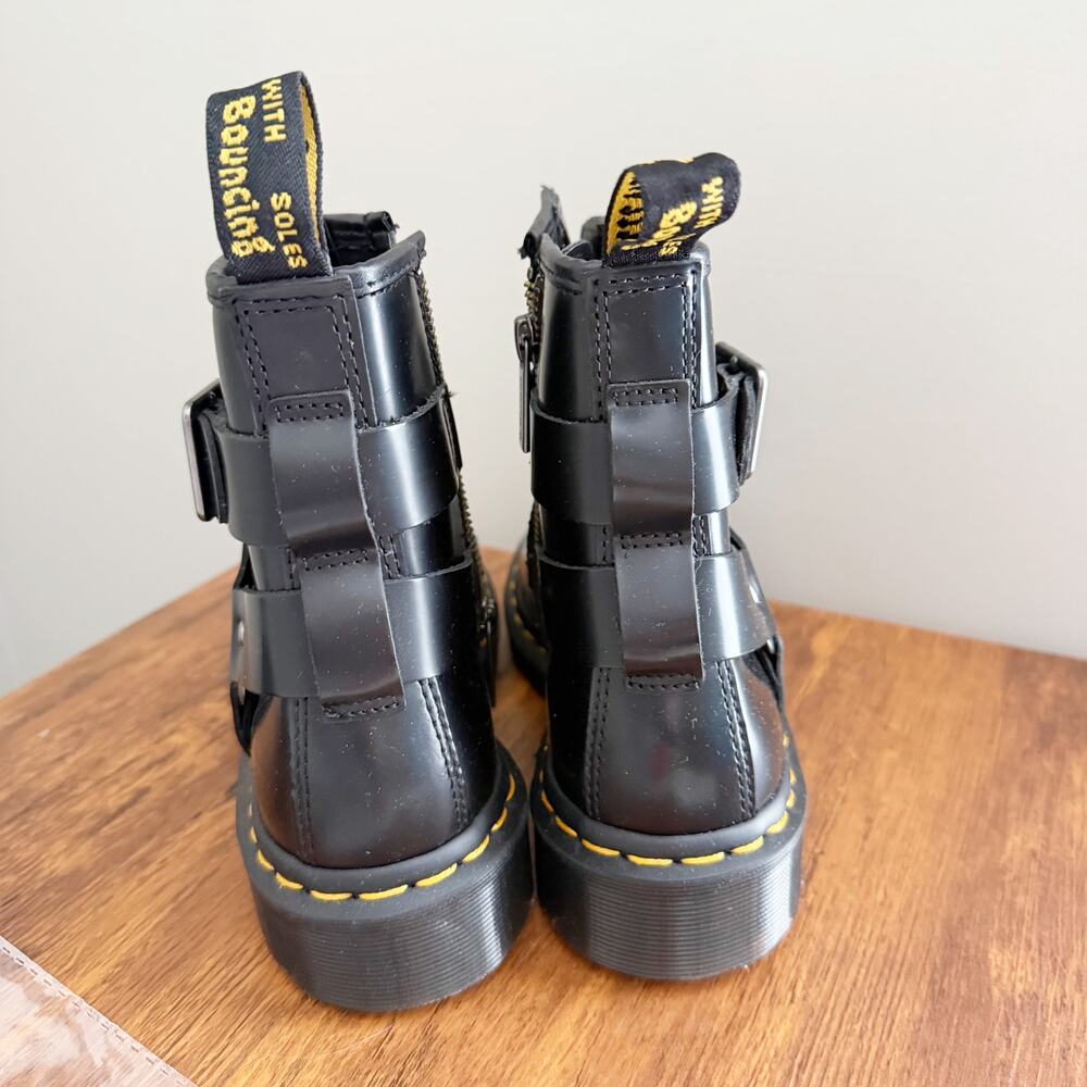 NEW Dr. Martens Cristofor Leather Harness Lace Up Boots Black Women's Size 6 - Picture 10 of 11